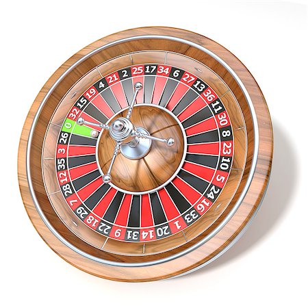 simsearch:400-07832442,k - Roulette wheel. 3D render illustration isolated on white background Stock Photo - Budget Royalty-Free & Subscription, Code: 400-08961747