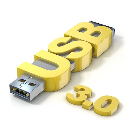 simsearch:400-05259481,k - USB flash memory 3.0, made with the word USB. 3D render illustration isolated on white background Stockbilder - Microstock & Abonnement, Bildnummer: 400-08961781