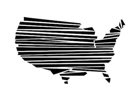 USA map vector illustration Fotografie stock - Microstock e Abbonamento, Codice: 400-08962045