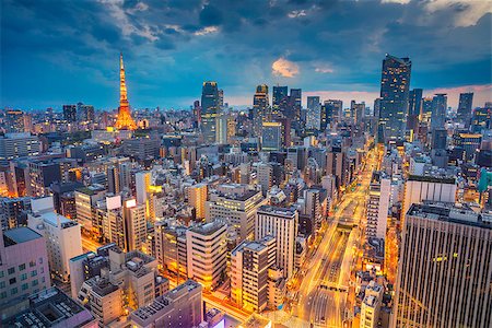 simsearch:400-08253199,k - Cityscape image of Tokyo, Japan during sunset. Photographie de stock - Aubaine LD & Abonnement, Code: 400-08962157