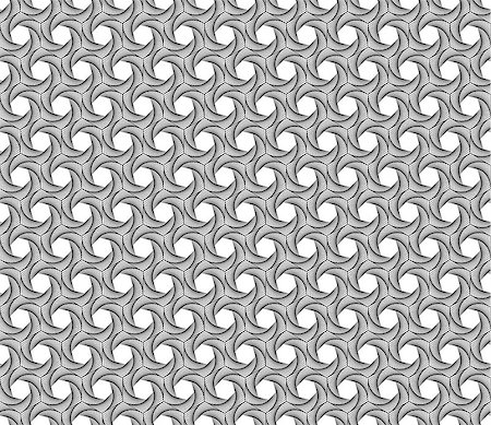 espirógrafo - Spiral line geometric seamless pattern. Modern tile background with hexagons. Vector illustration. Foto de stock - Royalty-Free Super Valor e Assinatura, Número: 400-08962268