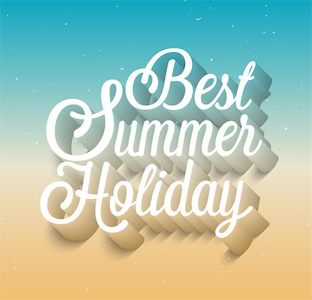 sea postcards vector - Best Summer Holiday typographic design. Vector illustration. Stock Photo - Budget Royalty-Free & Subscription, Code: 400-08962295