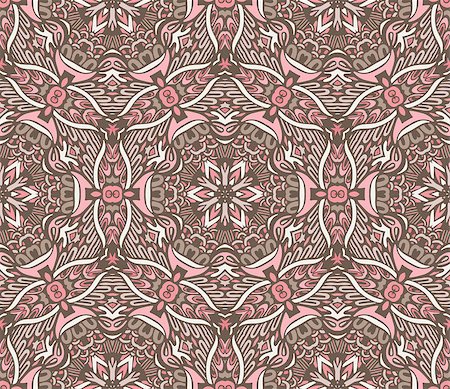 simsearch:400-09049403,k - Vector seamless pattern, geometric repeating texture. Tribal ethnic lace tiled ornament. Photographie de stock - Aubaine LD & Abonnement, Code: 400-08962514