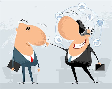 digital experience - Vector illustration of a two funny businessmen Stock Photo - Budget Royalty-Free & Subscription, Code: 400-08962658