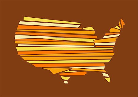 USA map vector illustration Fotografie stock - Microstock e Abbonamento, Codice: 400-08962701