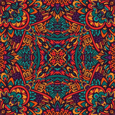 Abstract colorful geometric ethnic seamless pattern ornamental Stock Photo - Budget Royalty-Free & Subscription, Code: 400-08962770
