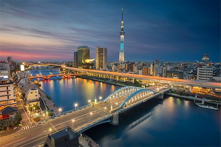 simsearch:400-07048261,k - Cityscape image of Tokyo skyline during twilight in Japan. Fotografie stock - Microstock e Abbonamento, Codice: 400-08963256
