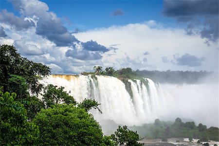 paraguay river - iguazu falls national park. tropical waterfalls and rainforest landscape Stock Photo - Budget Royalty-Free & Subscription, Code: 400-08963324