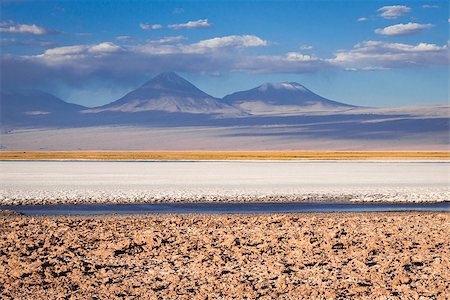 simsearch:400-09068413,k - Laguna Tebinquinche sunset landscape in San Pedro de Atacama, Chile Stock Photo - Budget Royalty-Free & Subscription, Code: 400-08963342