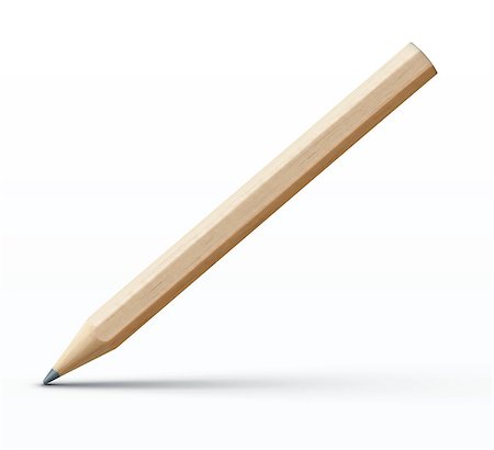 simsearch:400-05294430,k - Vector illustration of sharpened detailed wooden pencil isolated on white background Stock Photo - Budget Royalty-Free & Subscription, Code: 400-08963565