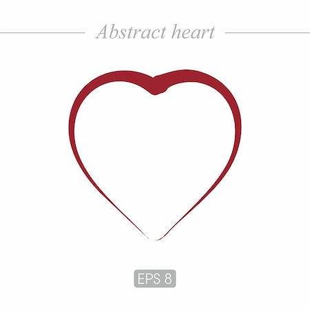 simsearch:400-06912374,k - Abstract, beautiful heart for postcards, web design. Heart icon in red Stock Photo - Budget Royalty-Free & Subscription, Code: 400-08963659