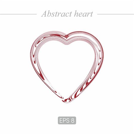simsearch:400-06912374,k - Abstract, beautiful heart for postcards, web design. Heart icon in red Stock Photo - Budget Royalty-Free & Subscription, Code: 400-08963651