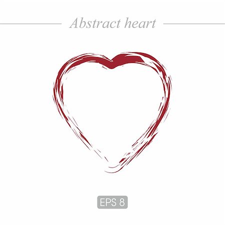 simsearch:400-06912374,k - Abstract, beautiful heart for postcards, web design. Heart icon in red Stock Photo - Budget Royalty-Free & Subscription, Code: 400-08963665