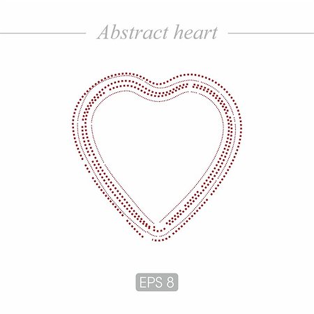 simsearch:400-08963664,k - Abstract, beautiful heart for postcards, web design. Heart icon in red Photographie de stock - Aubaine LD & Abonnement, Code: 400-08963666
