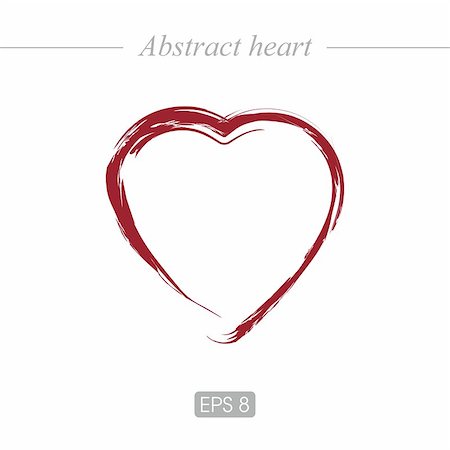 simsearch:400-06912374,k - Abstract, beautiful heart for postcards, web design. Heart icon in red Stock Photo - Budget Royalty-Free & Subscription, Code: 400-08963667