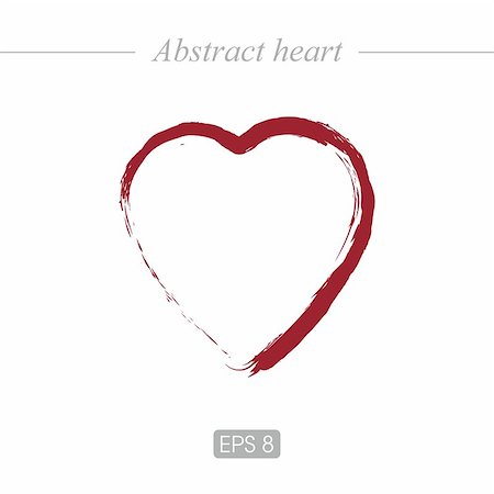 simsearch:400-06912374,k - Abstract, beautiful heart for postcards, web design. Heart icon in red Stock Photo - Budget Royalty-Free & Subscription, Code: 400-08963668