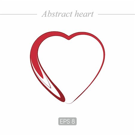 simsearch:400-08963664,k - Abstract, beautiful heart for postcards, web design. Heart icon in red Photographie de stock - Aubaine LD & Abonnement, Code: 400-08963660