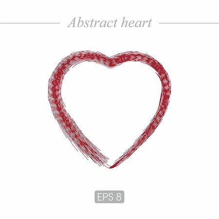 simsearch:400-08963664,k - Abstract, beautiful heart for postcards, web design. Heart icon in red Foto de stock - Royalty-Free Super Valor e Assinatura, Número: 400-08963662