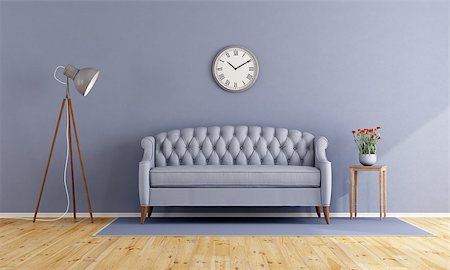 simsearch:400-08797073,k - Classic lilac interior with elegant sofa and floor lamp - 3d rendering Stock Photo - Budget Royalty-Free & Subscription, Code: 400-08963848