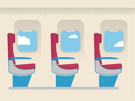 simsearch:400-04214738,k - The interior of the passenger cabin of the aircraft. Chair of economy class and illuminative window. Stock Photo - Budget Royalty-Free & Subscription, Code: 400-08974015