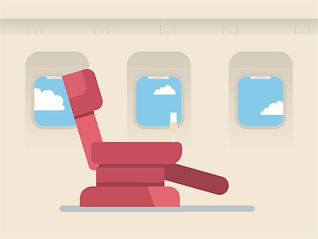 The passenger seat in airplane business class. Champagne on the site of the chair. Stock Photo - Budget Royalty-Free & Subscription, Code: 400-08974016