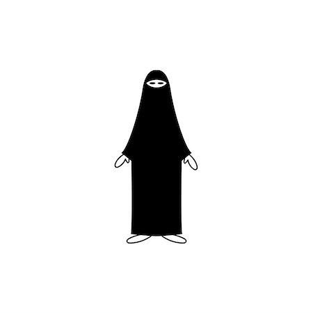 family stick figures - Muslim religious woman in hijab vector Stock Photo - Budget Royalty-Free & Subscription, Code: 400-08974278