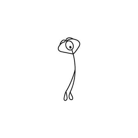 simsearch:400-04722985,k - Cartoon icon of sketch stick figure man in cute miniature scenes. Fotografie stock - Microstock e Abbonamento, Codice: 400-08974281