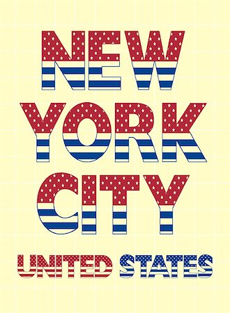 Vintage New York City United States Typography For    T-shirt Poster, Emblem, Vector. Stock Photo - Budget Royalty-Free & Subscription, Code: 400-08974537