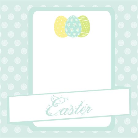 Blue Easter Banner Copy Space with Eggs and Floral Text Photographie de stock - Aubaine LD & Abonnement, Code: 400-08974865