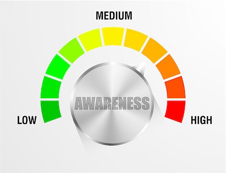 detailed illustration of an awareness meter, eps10 vector Stock Photo - Budget Royalty-Free & Subscription, Code: 400-08974891