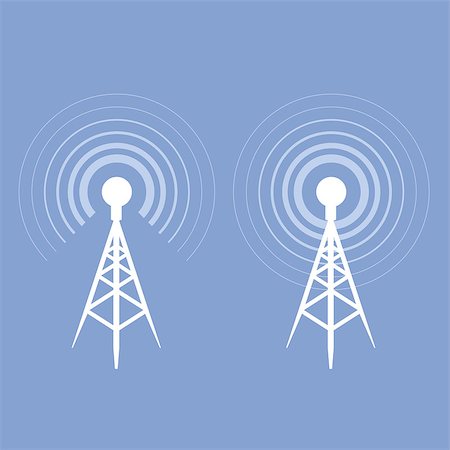 Broadcasting tower icon - antenna silhouette Stock Photo - Budget Royalty-Free & Subscription, Code: 400-08975057