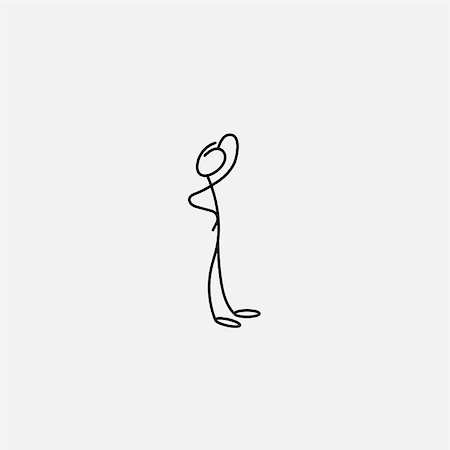 simsearch:400-04722985,k - Cartoon icon of sketch stick figure man in cute miniature scenes. Fotografie stock - Microstock e Abbonamento, Codice: 400-08975175
