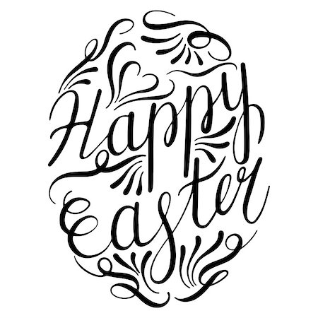 simsearch:400-08818102,k - Happy Easter Lettering Egg. Vector illustration EPS10 Stock Photo - Budget Royalty-Free & Subscription, Code: 400-08975286