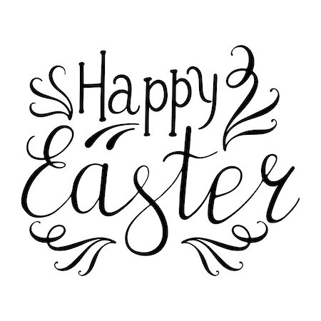 simsearch:400-08818102,k - Happy Easter Lettering Egg. Vector illustration EPS10 Stock Photo - Budget Royalty-Free & Subscription, Code: 400-08975291