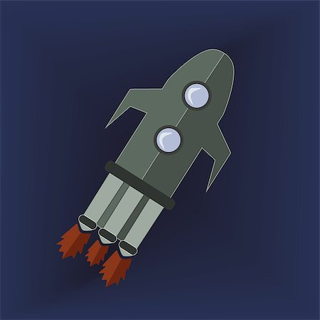 stars cartoon galaxy - Grey Rocket in Dark Blue Space Icon Stock Photo - Budget Royalty-Free & Subscription, Code: 400-08975394