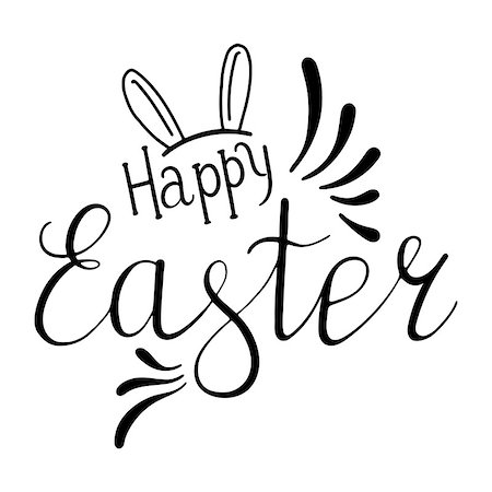 simsearch:400-08818102,k - Happy Easter Lettering Egg. Vector illustration EPS10 Stock Photo - Budget Royalty-Free & Subscription, Code: 400-08975749