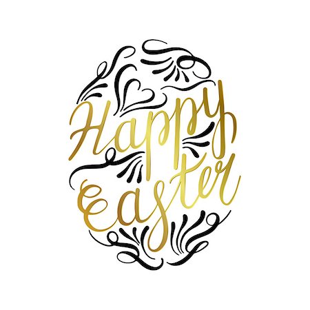 simsearch:400-08818102,k - Happy Easter Lettering Egg. Vector illustration EPS10 Stock Photo - Budget Royalty-Free & Subscription, Code: 400-08975756