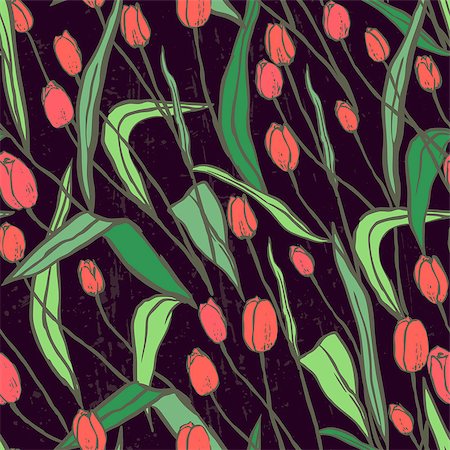 flowers sketch for coloring - For textile, wallpaper, wrapping, web backgrounds and other pattern fills Stock Photo - Budget Royalty-Free & Subscription, Code: 400-08975795