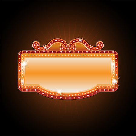 Brightly vintage glowing retro cinema neon sign Stock Photo - Budget Royalty-Free & Subscription, Code: 400-08975986