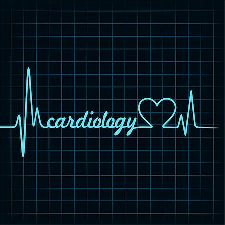 simsearch:400-08038158,k - heartbeat make a cardiology text and heart symbol stock vector Photographie de stock - Aubaine LD & Abonnement, Code: 400-08976179