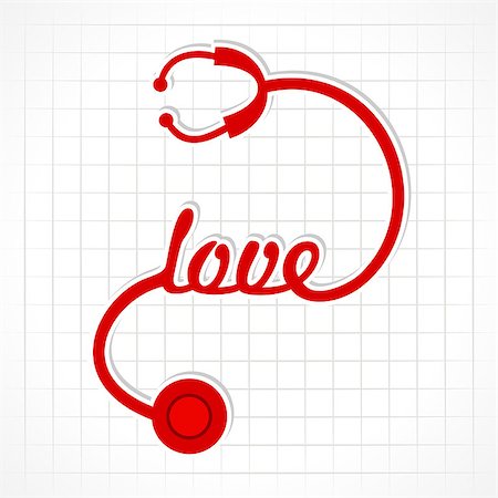 simsearch:400-08503699,k - Stethoscope make love stock vector Photographie de stock - Aubaine LD & Abonnement, Code: 400-08976205
