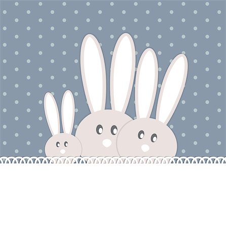 Happy Easter Funny Background with Rabbit Vector Illustration EPS10 Stock Photo - Budget Royalty-Free & Subscription, Code: 400-08976275