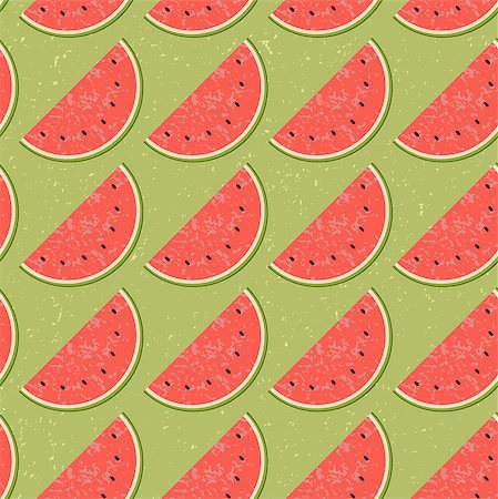 Seamless pattern fruit water melon, vector Photographie de stock - Aubaine LD & Abonnement, Code: 400-08976459