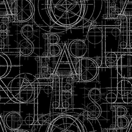 dyha1965 (artist) - font seamless pattern, vector illustratuon clip-art Photographie de stock - Aubaine LD & Abonnement, Code: 400-08976804