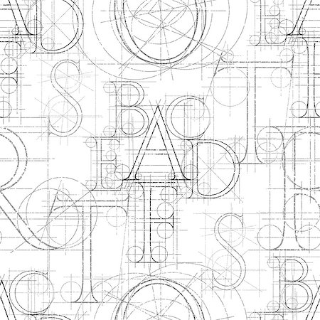 dyha1965 (artist) - font seamless pattern, vector illustratuon clip-art Photographie de stock - Aubaine LD & Abonnement, Code: 400-08976805