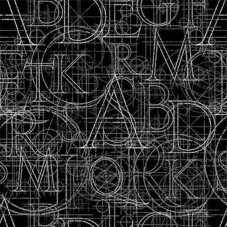 dyha1965 (artist) - font seamless pattern, vector illustratuon clip-art Photographie de stock - Aubaine LD & Abonnement, Code: 400-08976806