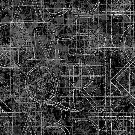 dyha1965 (artist) - font grunge seamless pattern, vector illustratuon clip-art Photographie de stock - Aubaine LD & Abonnement, Code: 400-08976802