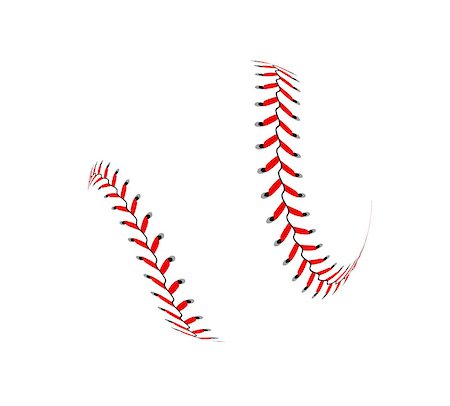 stitches - Baseball ball on white background Vector illustration Stock Photo - Budget Royalty-Free & Subscription, Code: 400-08976871