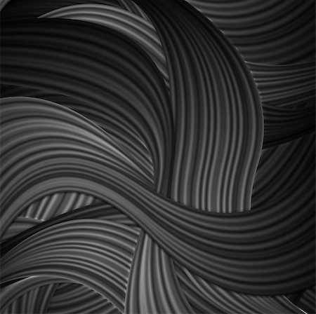 simsearch:400-08291134,k - Black striped waves abstract pattern design. Vector graphic illustration background Stock Photo - Budget Royalty-Free & Subscription, Code: 400-08977183