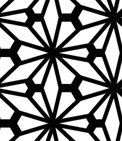 simsearch:400-09098204,k - Vector Seamless Pattern Modern Stylish Texture Repeating Geometric Elements Black and White Colors Stock Photo - Budget Royalty-Free & Subscription, Code: 400-08977194
